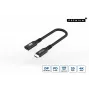 USB-C–USB-C kaabel MicroConnect USB3.2CC015EX, USB 3.2 Gen 2x2, 0,15 m, must
