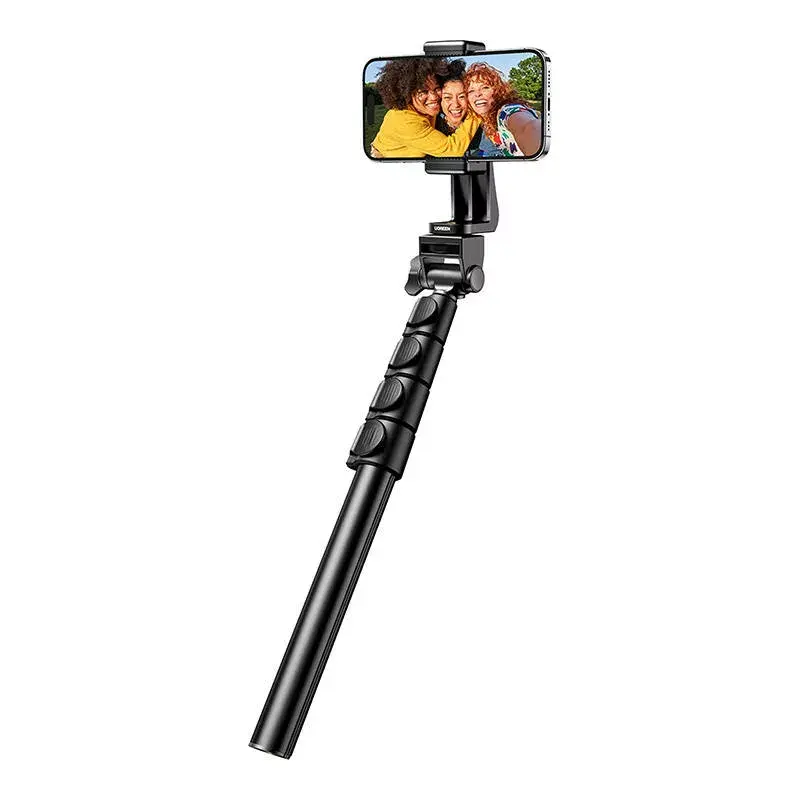 Selfie-pulk UGREEN LP680 Bluetooth kaugjuhtimispuldiga, pikendus kuni 1,7 m, maksimaalne kõrgus 180 cm, universaalne ühilduvus, must