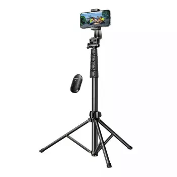 Selfie-pulk UGREEN LP680 Bluetooth kaugjuhtimispuldiga, pikendus kuni 1,7 m, maksimaalne kõrgus 180 cm, universaalne ühilduvus, must