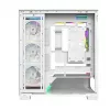 PC-korpus MODECOM VOLCANO STELLAR PLUS ARGB MIDI 8F VALGE — mid-torn, ATX, karastatud klaas, ARGB valgustus, 8 ventilaatorit, GPU kuni 42 cm