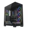 Arvuti keskmine tornkorpus MODECOM VOLCANO STELLAR PLUS ARGB MIDI, 5 esiventilaatorit, karastatud klaas, USB-C