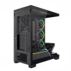Arvuti keskmine tornkorpus MODECOM VOLCANO STELLAR PLUS ARGB MIDI, 5 esiventilaatorit, karastatud klaas, USB-C