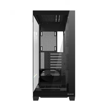 Arvutikorpus MODECOM VOLCANO STELLAR PLUS MIDI MUST — mid-tower ATX, karastatud klaas, USB-C, toetab kuni 420 mm GPU