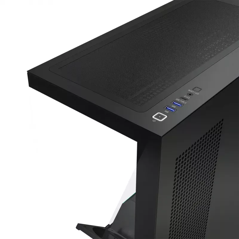 Arvutikorpus MODECOM VOLCANO STELLAR PLUS MIDI MUST — mid-tower ATX, karastatud klaas, USB-C, toetab kuni 420 mm GPU