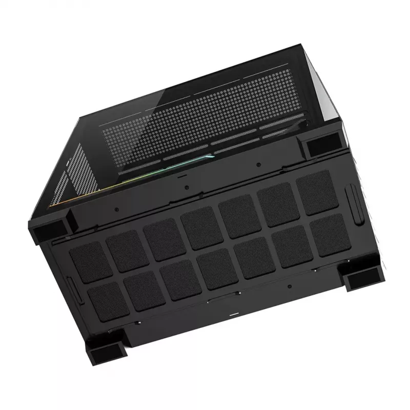 Arvutikorpus MODECOM VOLCANO STELLAR PLUS MIDI MUST — mid-tower ATX, karastatud klaas, USB-C, toetab kuni 420 mm GPU