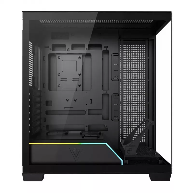 Arvutikorpus MODECOM VOLCANO STELLAR PLUS MIDI MUST — mid-tower ATX, karastatud klaas, USB-C, toetab kuni 420 mm GPU