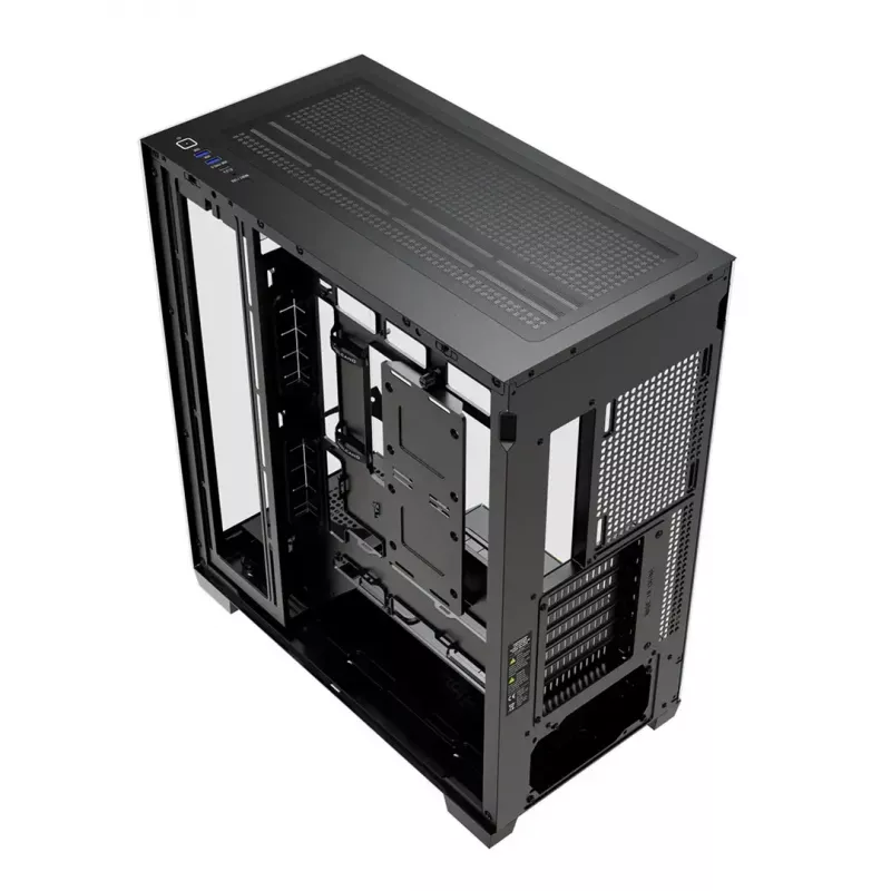 Arvutikorpus MODECOM VOLCANO STELLAR PLUS MIDI MUST — mid-tower ATX, karastatud klaas, USB-C, toetab kuni 420 mm GPU