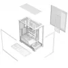 PC case MODECOM VOLCANO STELLAR PLUS MIDI Valge — Midi Tower, microATX, karastatud klaas, USB-C, toetab GPU 420 mm