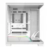 PC case MODECOM VOLCANO STELLAR PLUS MIDI Valge — Midi Tower, microATX, karastatud klaas, USB-C, toetab GPU 420 mm