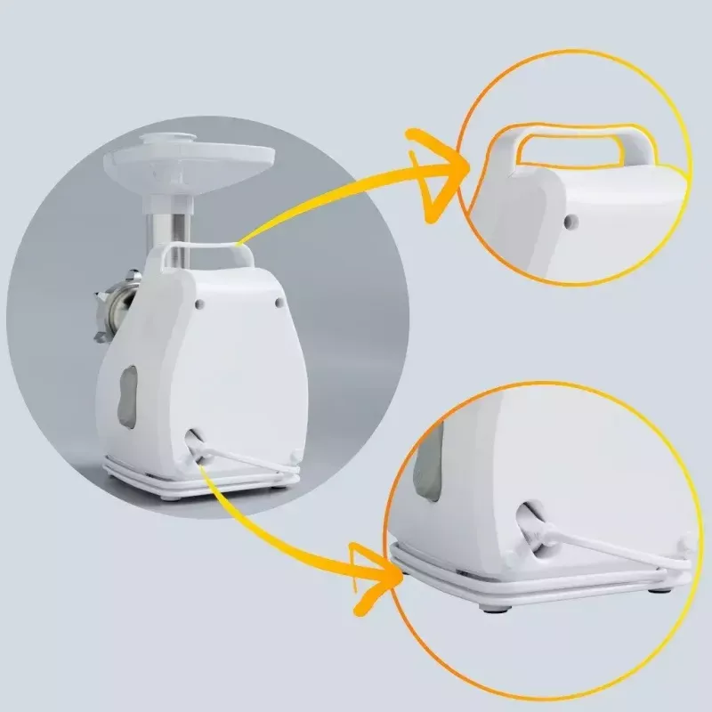 Hakklihamasin SMAPP mudel 490.81 VALGE - 2200 W, 1 kiirus, 2,7 kg/min, 3 sõela, valge, hakkimisseade