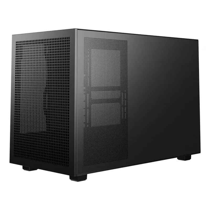 PC-korpus DeepCool CH260 Mikrotorn Must — Mikro-ATX/Mini-ITX, karastatud klaas, USB-C, max GPU 413 mm
