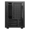 PC-korpus DeepCool CH260 Mikrotorn Must — Mikro-ATX/Mini-ITX, karastatud klaas, USB-C, max GPU 413 mm