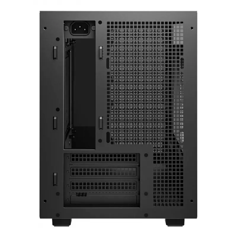 PC-korpus DeepCool CH260 Mikrotorn Must — Mikro-ATX/Mini-ITX, karastatud klaas, USB-C, max GPU 413 mm