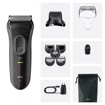 Braun 3000BT akutrimmer 5 7 mm märg ja kuiv must hall