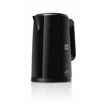 Elektriline veekeetja ETA Emma 1,5 L 2200 W roostevaba teras, must, 360° alus