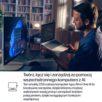 Kõik-ühes arvuti HP EliteStudio 8 AiO G1i Ultra 5 23,8 tolli FHD puutetundlik IPS 16GB DDR5 512GB SSD Win11 Pro