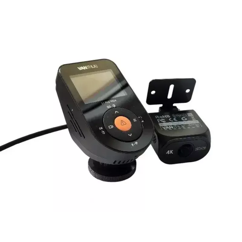 Auto dashcam VANTRUE S1PRO MAX — kompaktne 2-kanaliline salvesti, 3840×2160 F/1.8, 155° põhikaamera, Wi‑Fi, GPS, 2 tolli ekraan, parkimisrežiim, microSD kuni 1 TB