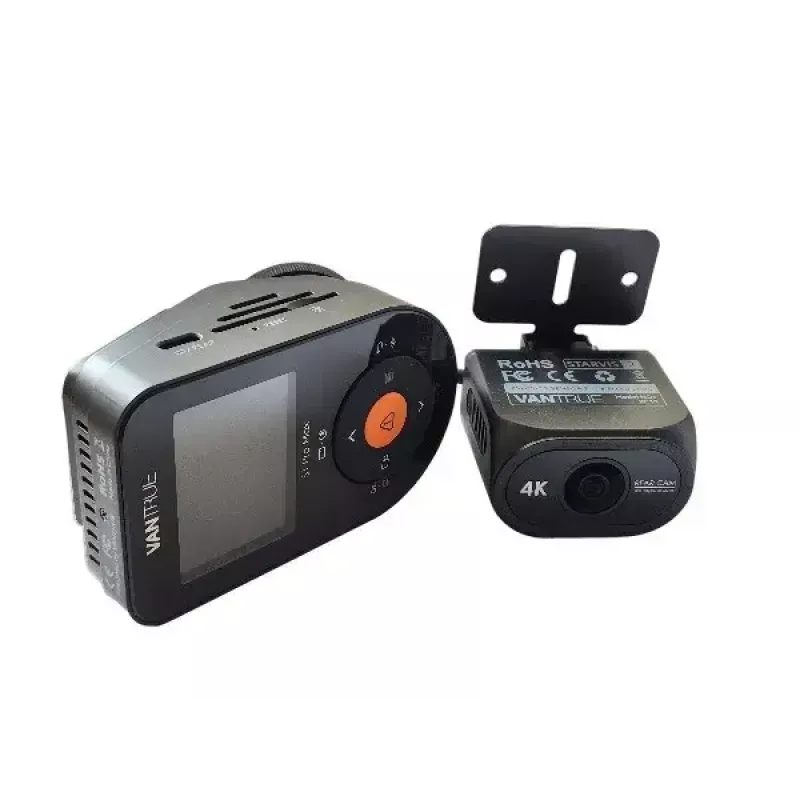 Auto dashcam VANTRUE S1PRO MAX — kompaktne 2-kanaliline salvesti, 3840×2160 F/1.8, 155° põhikaamera, Wi‑Fi, GPS, 2 tolli ekraan, parkimisrežiim, microSD kuni 1 TB