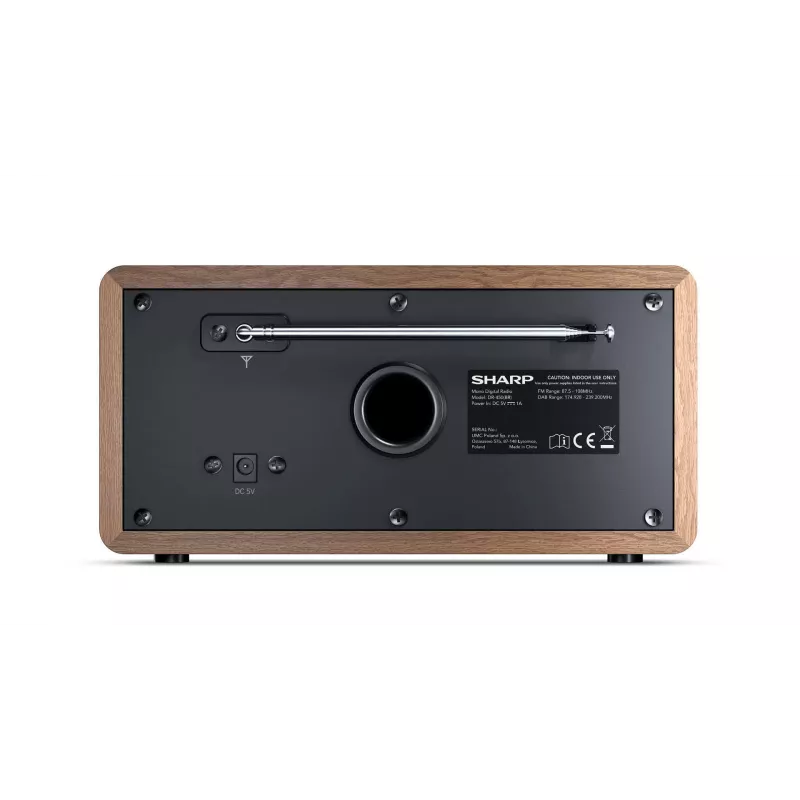 Sharp DR-450 isiklik digitaalne raadio pruun, roostevaba teras