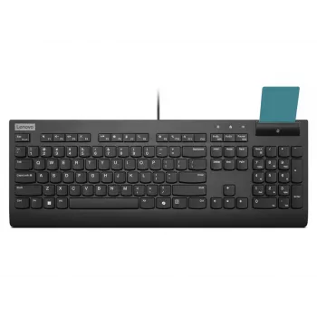 Klaviatuur Lenovo Smartcard II juhtmega eesti must USB-A kolviga lüliti