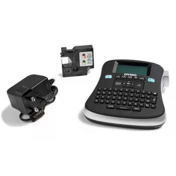 DYMO LabelManager 210D+ pihusiltide valmistaja komplekt | QWERTY-klaviatuuriga | koos 12 mm must-valge D1-lindi ja kandekotiga