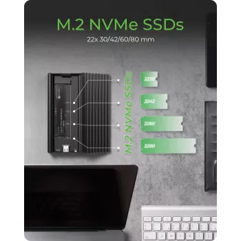ICY BOX IB-1917M-C32a SSD-korpus Must M.2
