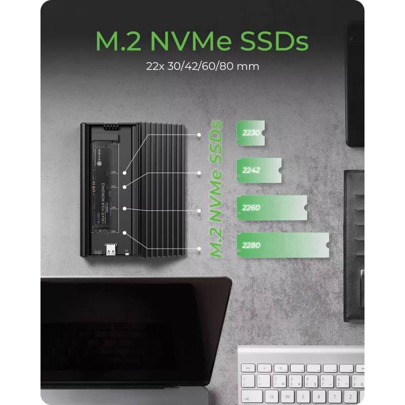 ICY BOX IB-1917M-C32a SSD-korpus Must M.2