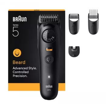 Habemetrimmer BRAUN BT5520 — 0,5–20 mm, 40 pikkusastet, laetav, 120 min aku, must