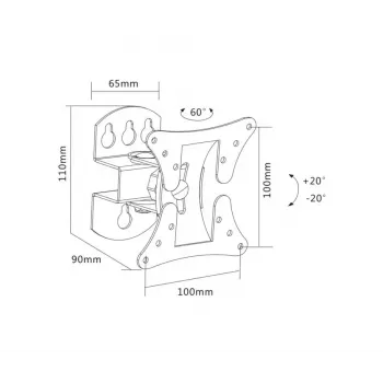 TV-kinnitus Sopar 23114 68,6 cm (27 tolli) Hõbedane