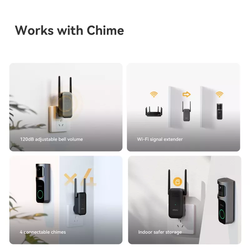 Imou Doorbell 2S Kit Must 3 MP Wireless Wall Mount