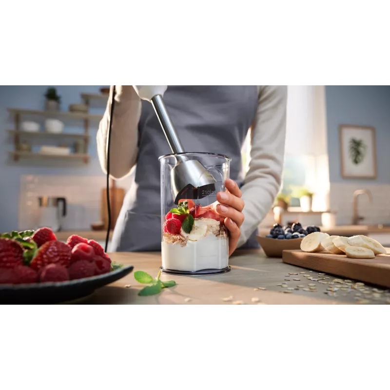 Bosch Serie 4 MSM4W210 blender 0,6 L saumikser 600 W Must, Valge
