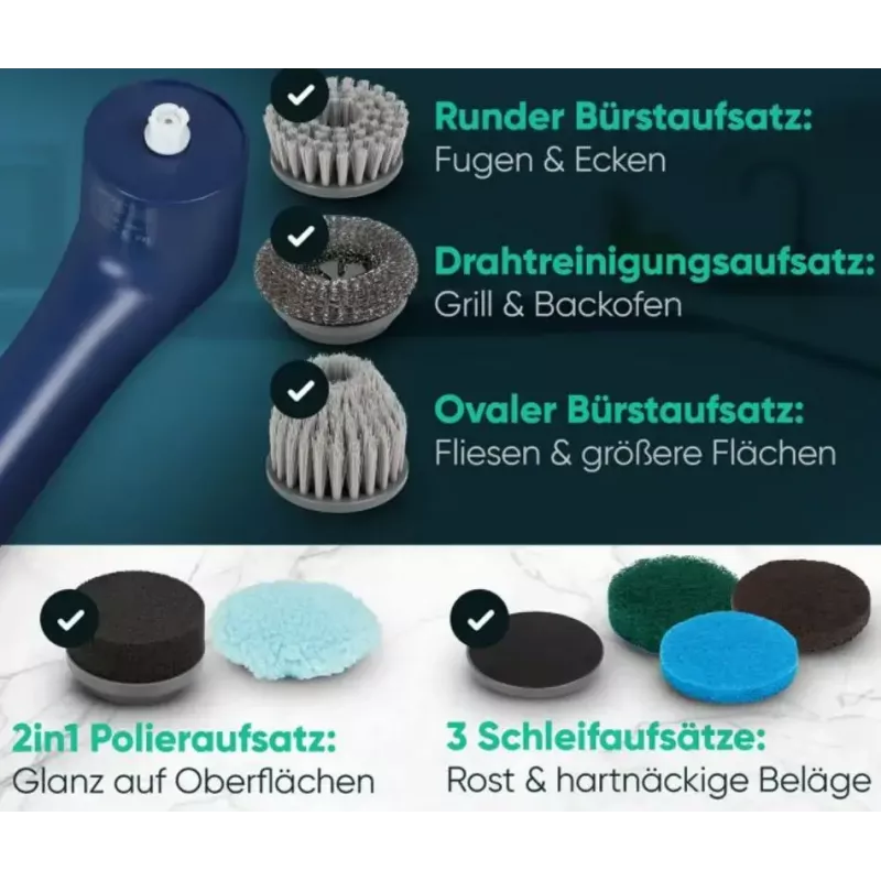 Clatronic ERB 3815 A juhtmevaba elektriline puhastushari 8 lisaseadmega