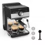 Espressomasin KRUPS XP384E10 — poolautomaatne, 2 l veepaak, 2 tassi mahutavus, must/roostevaba teras