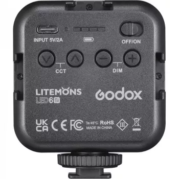 Kaamera välklamp Godox LED6BI Must 6500K Aku 10h