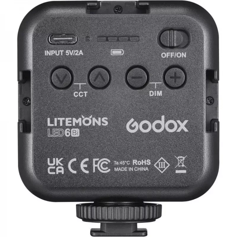 Kaamera välklamp Godox LED6BI Must 6500K Aku 10h