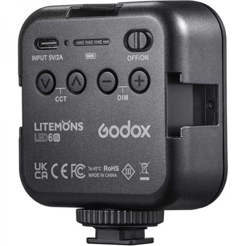 Kaamera välklamp Godox LED6BI Must 6500K Aku 10h