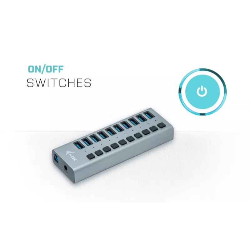 i-tec USB 3.0 laadimisjaotur 10 porti + toiteplokk 48 W