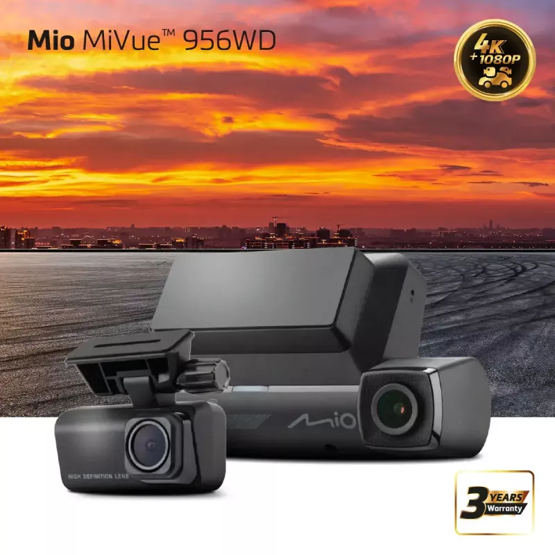 MIO MiVue 956WD salongikaamera GPS-i ja Wi-Figa, tuuleklaasikinnitus esivaate salvestamiseks