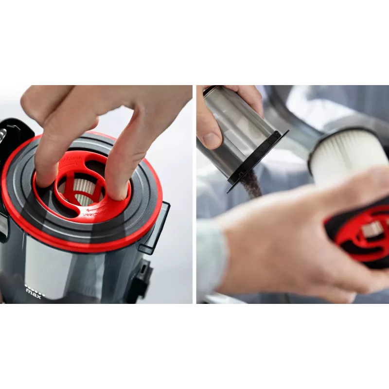 Bosch BCS711PET pulkpuhasti/elektriline luud Aku Kuiv Kotita 0,3 L Must, Punane 3 Ah