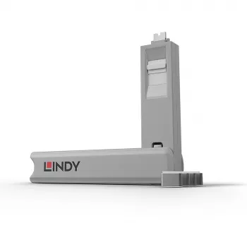Lindy USB Type C pordiblokeerija võti – komplektis 4 blokeerijat, valge