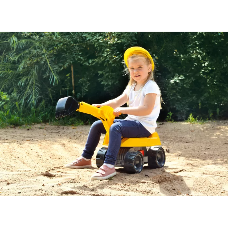 Sõiduekskavaator Lena GIGA TRUCKS Excavator PRO 4 ratast Plastik Teras