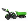 Mehaaniline mängutraktor Lena Deutz-Fahr Worxx, 74 cm pikkusega ja eemaldatava haagisega