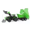 Mehaaniline mängutraktor Lena Deutz-Fahr Worxx, 74 cm pikkusega ja eemaldatava haagisega