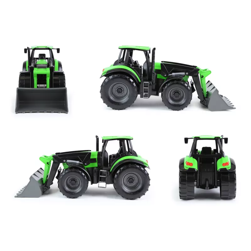 Mehaaniline mängutraktor Lena Deutz-Fahr Worxx, 74 cm pikkusega ja eemaldatava haagisega