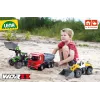 Mehaaniline mängutraktor Lena Deutz-Fahr Worxx, 74 cm pikkusega ja eemaldatava haagisega