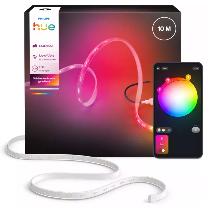 Philips Hue Flux Gradient nutikas LED-valgusriba, 30 W, Bluetooth ja Zigbee
