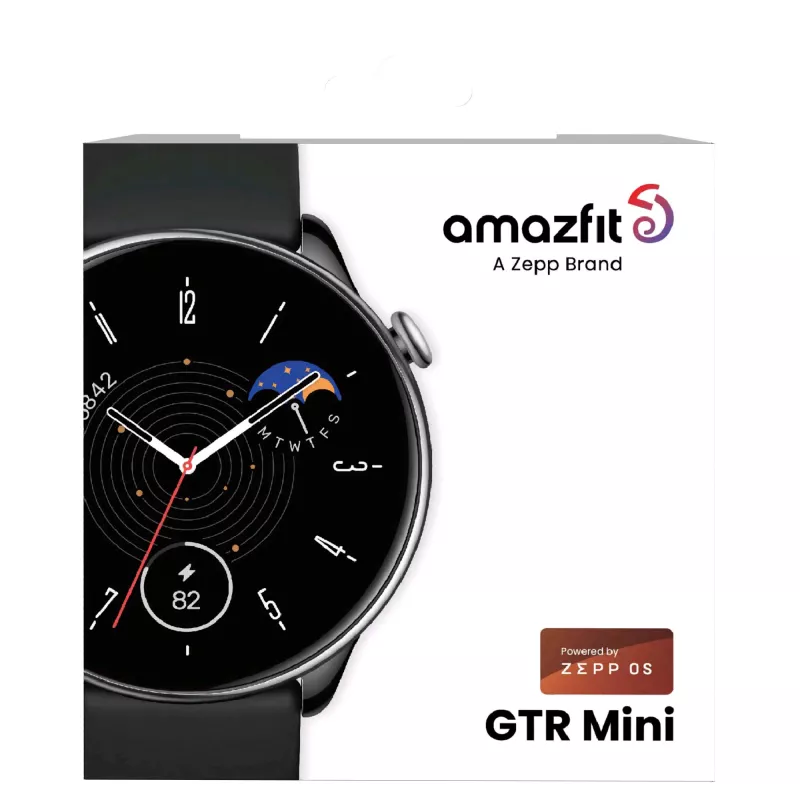 Amazfit GTR Mini 3,25 cm (1,28 tolli) AMOLED 42 mm digitaalne 416 x 416 pikslit puutetundlik must, hõbedane GPS (satelliit)