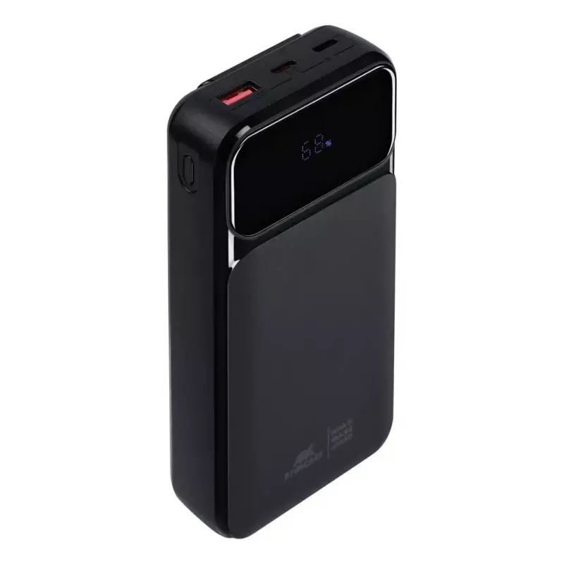 Kaasaskantav akupank Rivacase VA2221 — 20000 mAh LiPo, PD 3.0 ja QC 3.0, 3 porti (1×A, 2×C), 22,5 W väljund