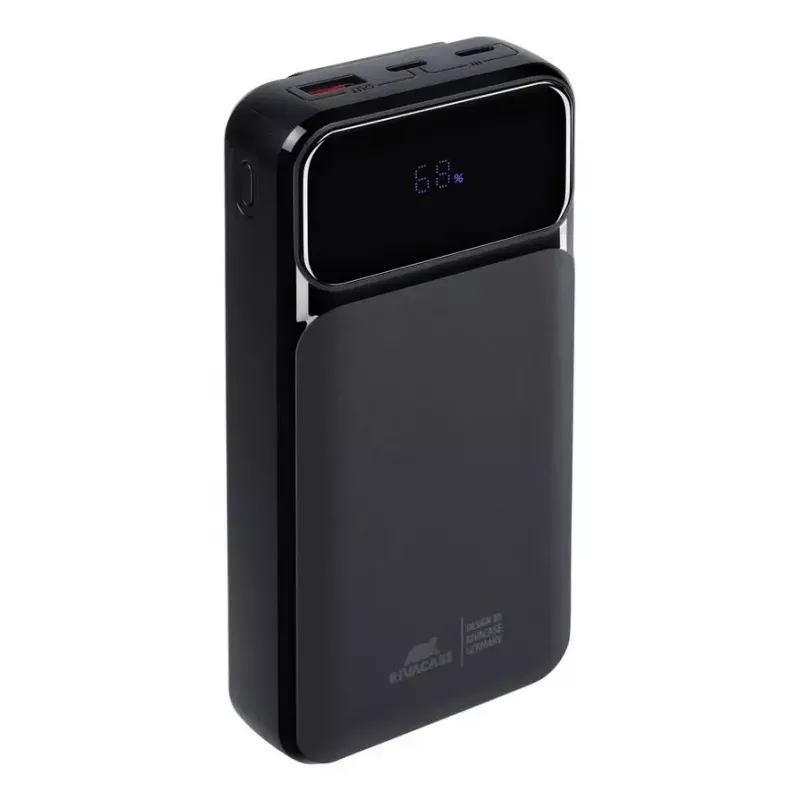 Kaasaskantav akupank Rivacase VA2221 — 20000 mAh LiPo, PD 3.0 ja QC 3.0, 3 porti (1×A, 2×C), 22,5 W väljund