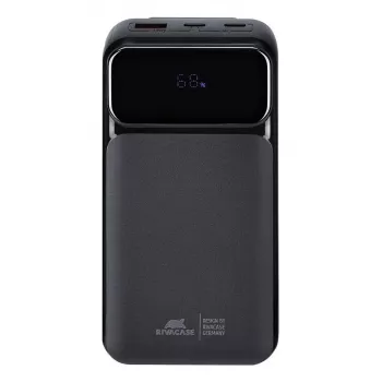 Kaasaskantav akupank Rivacase VA2221 — 20000 mAh LiPo, PD 3.0 ja QC 3.0, 3 porti (1×A, 2×C), 22,5 W väljund